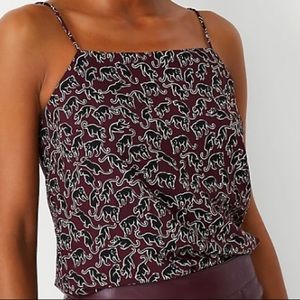 NWT Ann Taylor Lined Cat Print Cami 🐈‍⬛